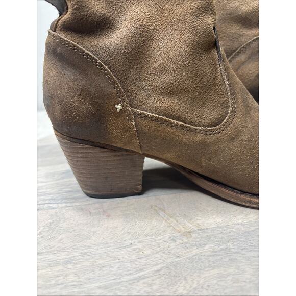 Rag & Bone Women’s Suede Ankle Booties Brown Slouch Western Style Leather Sole 6 - Picture 7 of 10